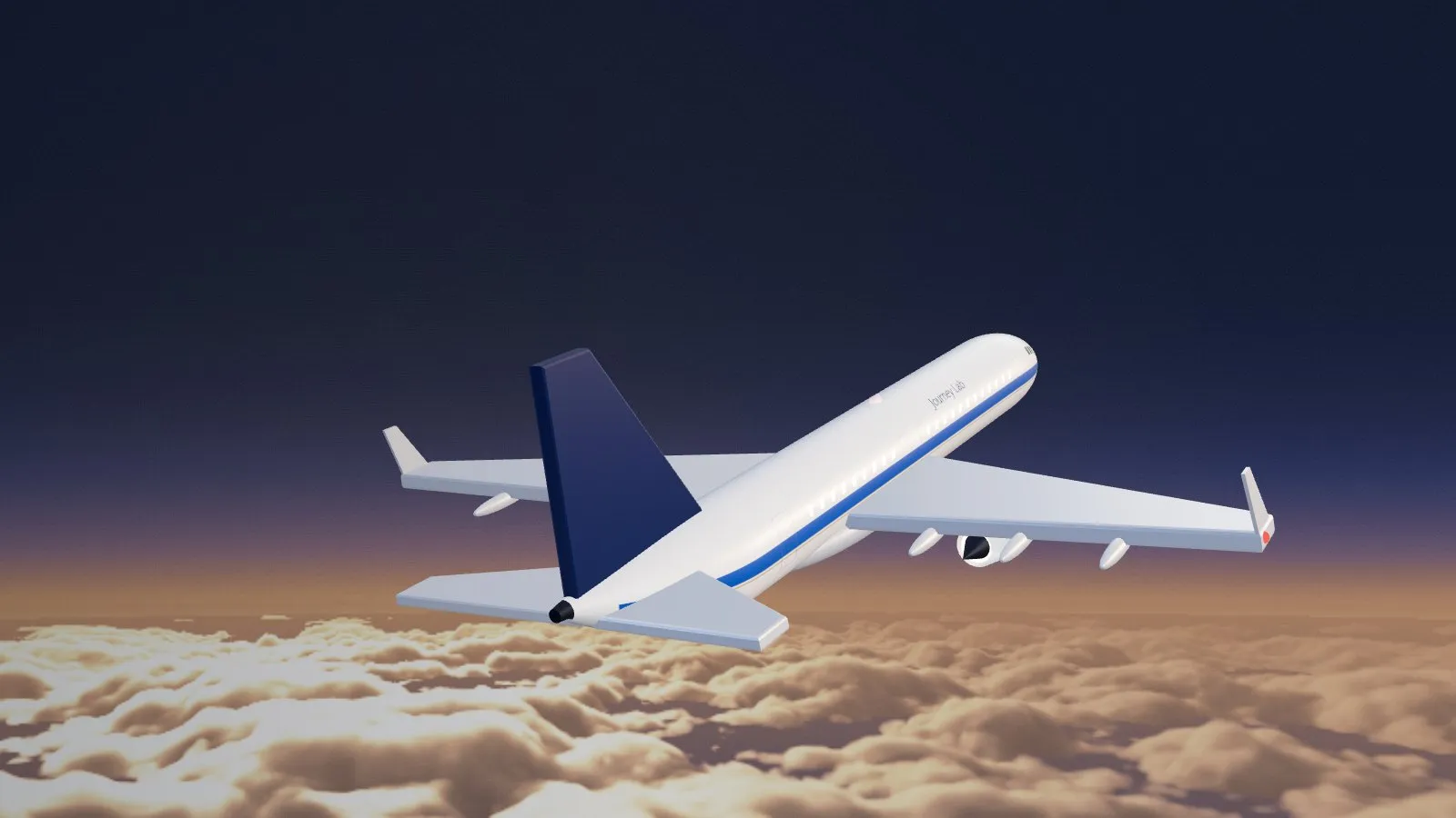 Our aircraft, finished, climbing out over the cloud